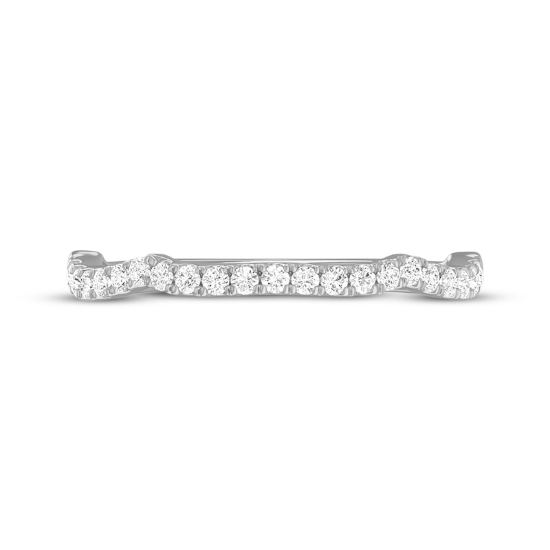 Main Image 3 of Now + Forever Lab-Grown Diamonds Contour Wedding Band 1/8 ct tw 14K White Gold