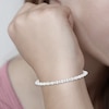 Thumbnail Image 2 of Diamond Bubble Bracelet 1/2 ct tw 10K White Gold 7.25"
