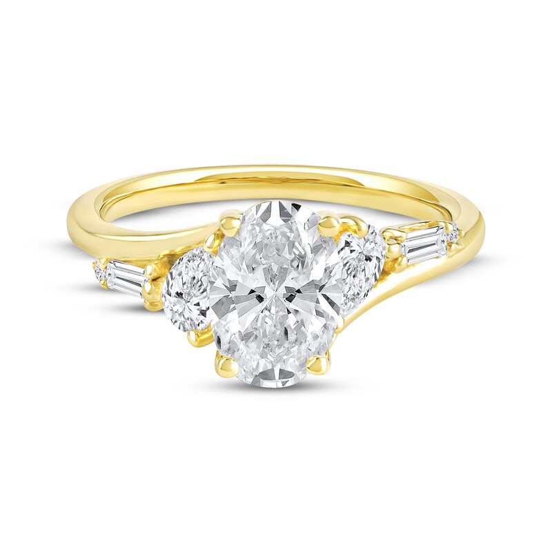 Main Image 3 of Now + Forever Lab-Grown Diamonds Oval-Cut Engagement Ring 2 ct tw 14K Yellow Gold