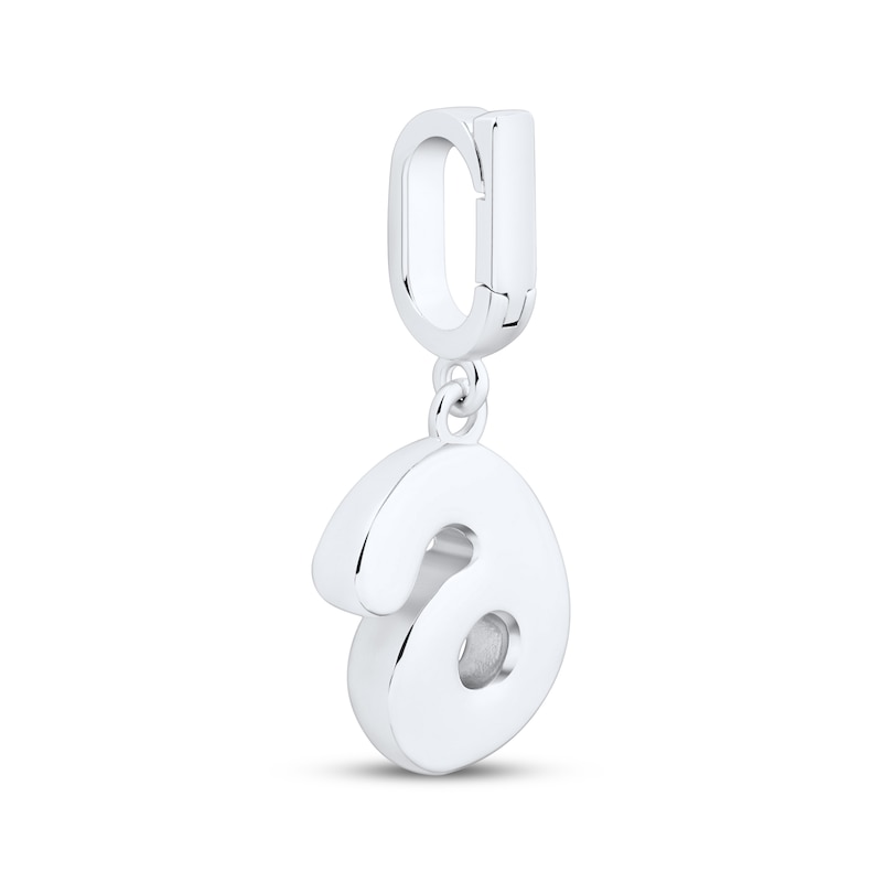 Main Image 3 of Charmed Memories Number 6 Charm Sterling Silver