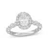 Thumbnail Image 1 of Neil Lane Premiere Oval-Cut Diamond Halo Engagement Ring 2-3/8 ct tw 14K White Gold