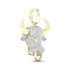 Thumbnail Image 2 of Men's Diamond Bull with Ring Charm 1/2 ct tw 10K Yellow Gold