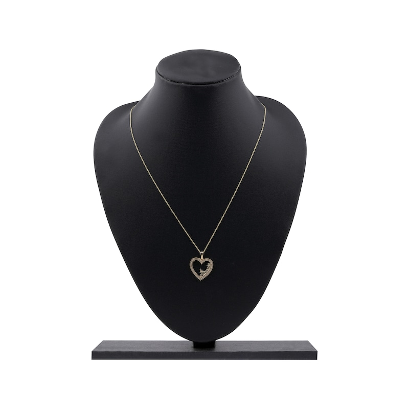 Main Image 5 of Diamond &quot;Abuela&quot; Heart Necklace 1/6 ct tw 10K Yellow Gold 18&quot;