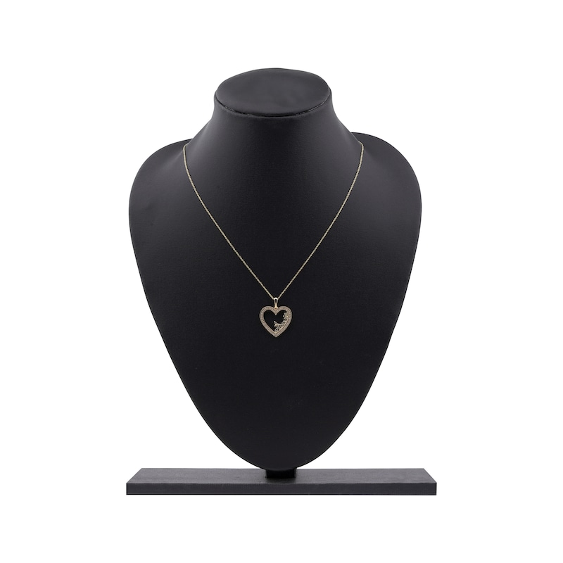 Main Image 6 of Diamond &quot;Abuela&quot; Heart Necklace 1/6 ct tw 10K Yellow Gold 18&quot;