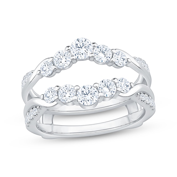Now + Forever Diamond Graduated Enhancer Ring 1 ct tw 14K White Gold