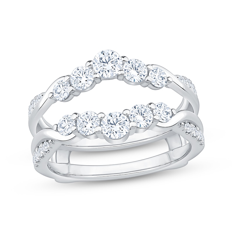 Main Image 1 of Now + Forever Diamond Graduated Enhancer Ring 1 ct tw 14K White Gold