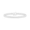 Thumbnail Image 1 of Lab-Grown Diamond Bezel-Set Tennis Bracelet 3 ct tw 14K White Gold 7"