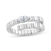 Thumbnail Image 1 of Marquise-Cut Lab-Grown Diamond Flex Wrap Ring 1/2 ct tw 10K White Gold