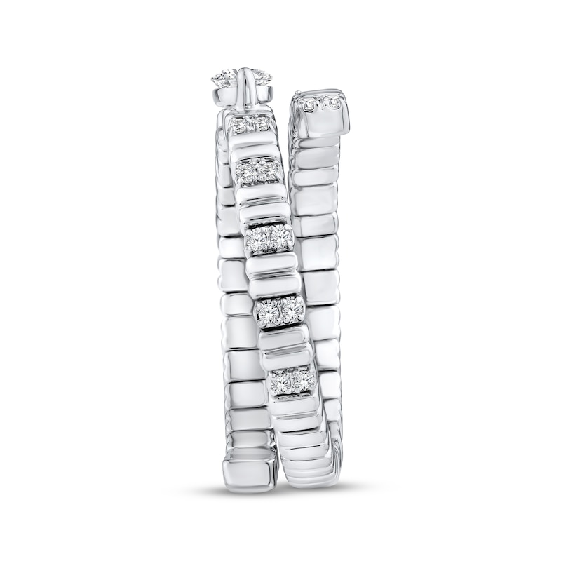 Main Image 2 of Marquise-Cut Lab-Grown Diamond Flex Wrap Ring 1/2 ct tw 10K White Gold