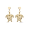 Thumbnail Image 2 of Diamond-Cut Turtle Dangle Earrings 14K Yellow Gold