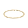 Thumbnail Image 1 of 5mm Curb Chain Bracelet Hollow 10K Yellow Gold 7.5"