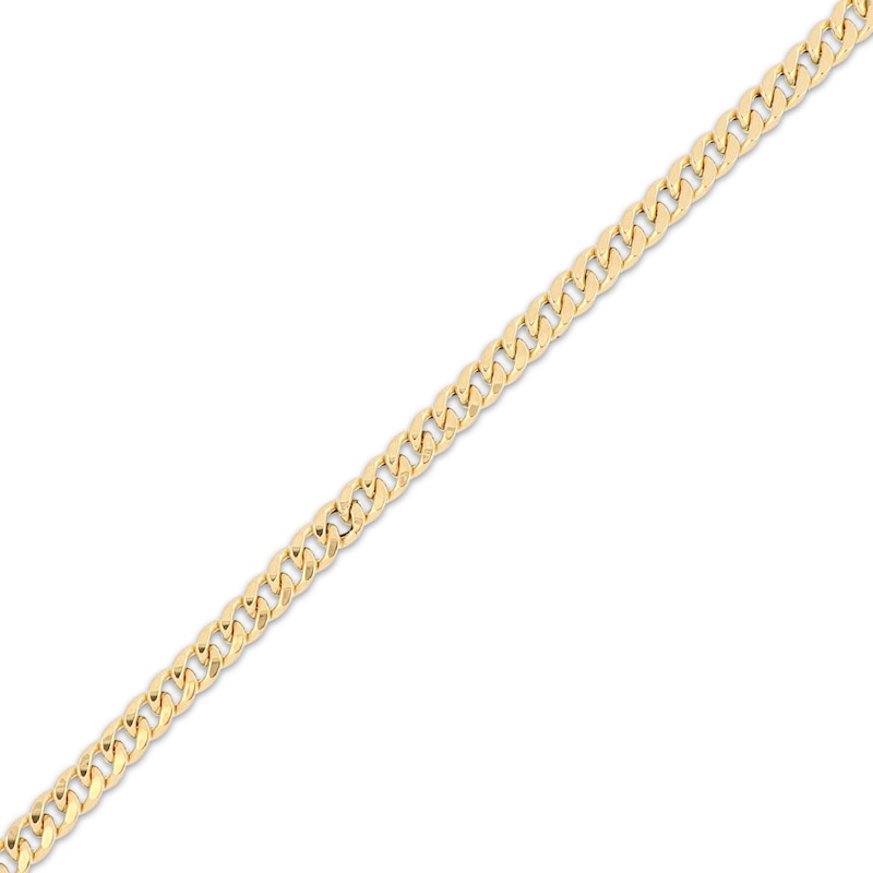 Main Image 2 of 5mm Curb Chain Bracelet Hollow 10K Yellow Gold 7.5"