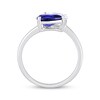 Thumbnail Image 3 of Pear-Shaped Blue & White Lab-Created Sapphire Bypass Ring Sterling Silver