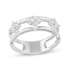 Thumbnail Image 1 of STUDIO BY KAY White Lab-Created Sapphires Clover Ring Sterling Silver