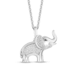 Thumbnail Image 1 of Disney Treasures The Lion King Elephant Necklace 1/8 ct tw Sterling Silver 19"