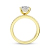 Thumbnail Image 3 of Now + Forever Lab-Grown Diamonds Radiant-Cut Hidden Halo Three-Row Engagement Ring 3-1/2 ct tw 14K Yellow Gold