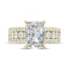 Thumbnail Image 4 of Now + Forever Lab-Grown Diamonds Radiant-Cut Hidden Halo Three-Row Engagement Ring 3-1/2 ct tw 14K Yellow Gold