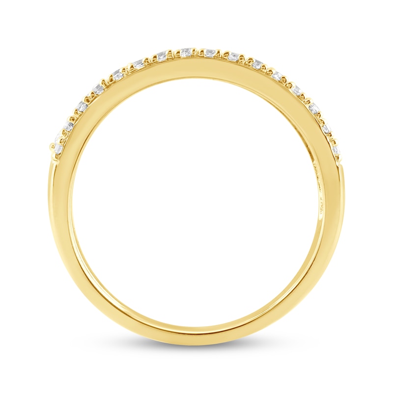 Main Image 4 of Now + Forever Diamond Three-Row Anniversary Ring 1/2 ct tw 14K Two-Tone Gold