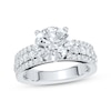 Thumbnail Image 1 of Now + Forever Lab-Grown Diamonds Round-Cut Hidden Halo Three-Row Engagement Ring 3-1/3 ct tw 14K White Gold