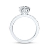 Thumbnail Image 3 of Now + Forever Lab-Grown Diamonds Round-Cut Hidden Halo Three-Row Engagement Ring 3-1/3 ct tw 14K White Gold