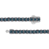 Thumbnail Image 3 of Men's Blue Diamond Tennis Bracelet 3-1/2 ct tw Sterling Silver 8.5"