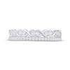 Thumbnail Image 3 of Now + Forever Diamond Infinity Symbol Two-Row Anniversary Ring 1/3 ct tw 14K White Gold