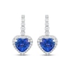 Thumbnail Image 2 of Le Vian Heart-Shaped Tanzanite Drop Earrings 3/8 ct tw Diamonds Platinum