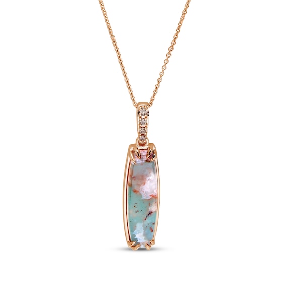 Le Vian Aquaprase Necklace 1/20 ct tw Diamonds 14K Strawberry Gold 20"