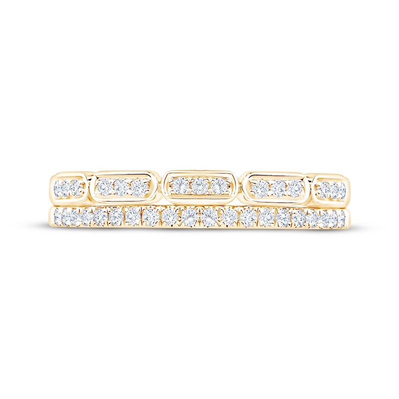 Main Image 3 of Now + Forever Diamond Two-Row Anniversary Ring 1/4 ct tw 10K Yellow Gold
