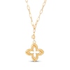 Thumbnail Image 1 of Clover Drop Necklace 10K Yellow Gold 18"