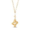 Thumbnail Image 2 of Clover Drop Necklace 10K Yellow Gold 18"