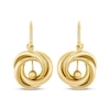 Thumbnail Image 2 of Love Knot Bead Drop Earrings 10K Yellow Gold