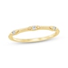 Thumbnail Image 1 of Now + Forever Diamond Three-Stone Milgrain Stackable Anniversary Ring 1/20 ct tw 14K Yellow Gold