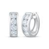 Thumbnail Image 1 of KAY Lab-Grown Diamonds Channel Hoop Earrings 2 ct tw 10K White Gold