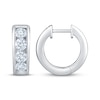 Thumbnail Image 3 of KAY Lab-Grown Diamonds Channel Hoop Earrings 2 ct tw 10K White Gold