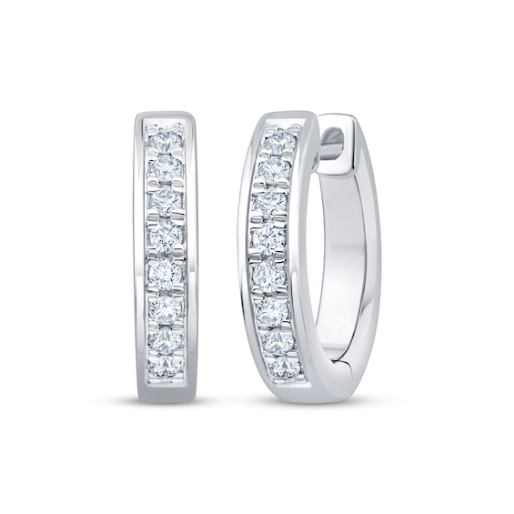 KAY Lab-Grown Diamonds Huggie Hoop Earrings 1/5 ct tw Sterling Silver