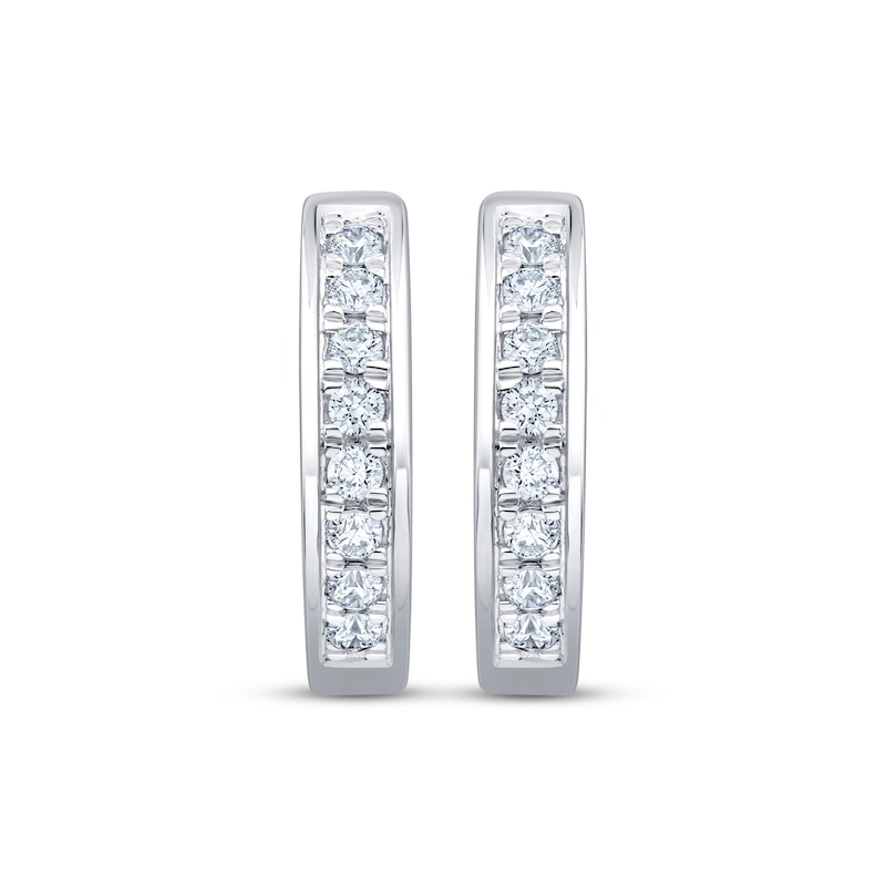 Main Image 2 of KAY Lab-Grown Diamonds Huggie Hoop Earrings 1/5 ct tw Sterling Silver