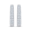 Thumbnail Image 2 of KAY Lab-Grown Diamonds Two-Row Huggie Hoop Earrings 1/4 ct tw Sterling Silver