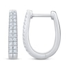Thumbnail Image 3 of KAY Lab-Grown Diamonds Two-Row Huggie Hoop Earrings 1/4 ct tw Sterling Silver