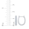 Thumbnail Image 4 of KAY Lab-Grown Diamonds Two-Row Huggie Hoop Earrings 1/4 ct tw Sterling Silver