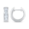Thumbnail Image 3 of KAY Lab-Grown Diamonds Channel-Set Hoop Earrings 1 ct tw 10K White Gold