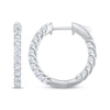 Thumbnail Image 3 of KAY Lab-Grown Diamonds Inside-Out Trellis Hoop Earrings 1 ct tw 10K White Gold