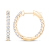 Thumbnail Image 3 of KAY Lab-Grown Diamonds Inside-Out Trellis Hoop Earrings 1 ct tw 10K Yellow Gold