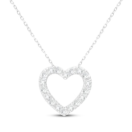 KAY Signature Collection Lab-Grown Diamond Heart Necklace 1/4 ct tw 10K White Gold 18"