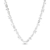 Thumbnail Image 1 of Multi-Shape White Lab-Created Sapphire Statement Necklace Sterling Silver 18"
