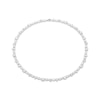Thumbnail Image 2 of Multi-Shape White Lab-Created Sapphire Statement Necklace Sterling Silver 18"