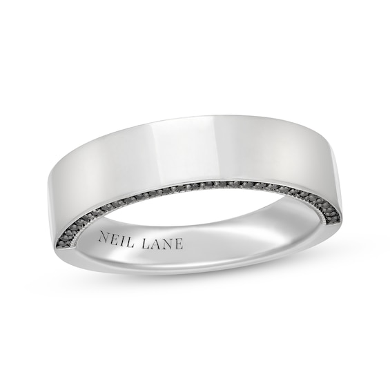 Neil Lane Men's Black Diamond Wedding Band 1/5 ct tw 14K White Gold