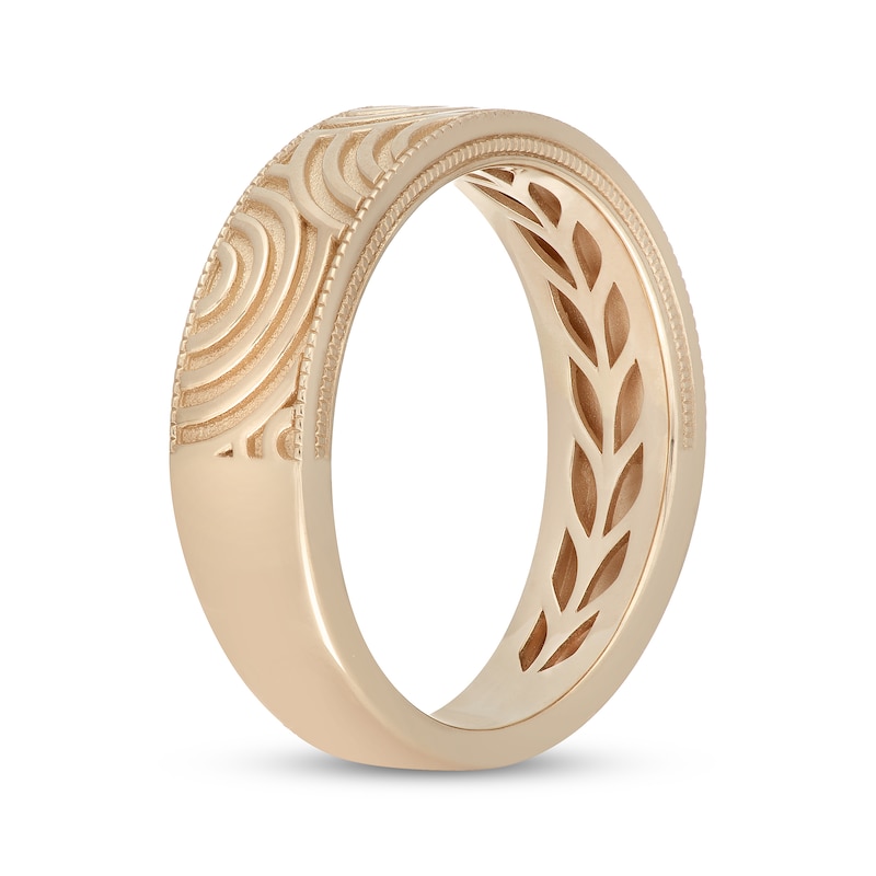 Main Image 2 of Neil Lane Men's Patterned Wedding Band 14K Yellow Gold 6mm