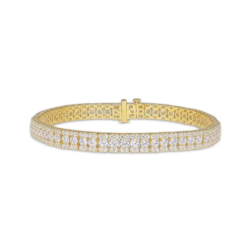 Main Image 1 of Diamond Three-Row Bracelet 6 ct tw 10K Yellow Gold 7"