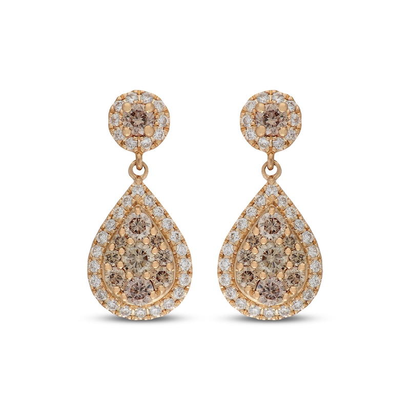 Main Image 2 of Neil Lane Desert Diamonds Pear-Shaped Drop Earrings 3/4 ct tw 10K Yellow Gold